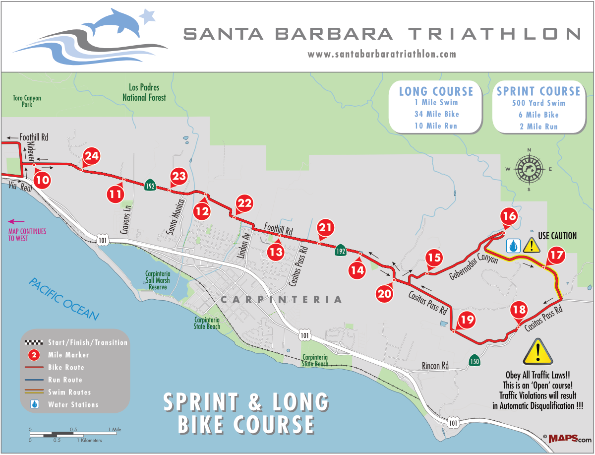 Course Santa Barbara Triathlon